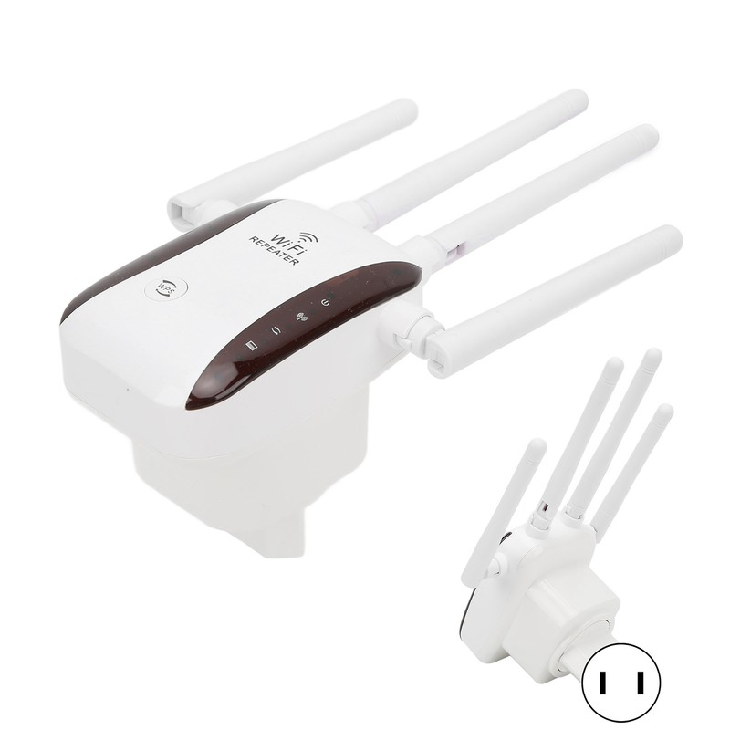 WiFi Range Extender 300Mbps 4 Antennas Wireless Signal Repeater Amplifier