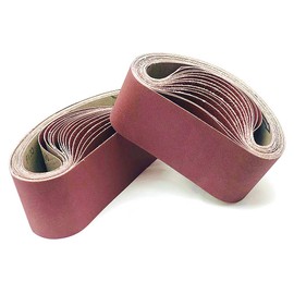 FEIHU Sanding Belts 75 x 533 mm.6 Different Grits.Each 60/80/120/150/240/320,Sanding Belt Set, for Belt Sander,Polishing Metal,Wood(15 Pieces)