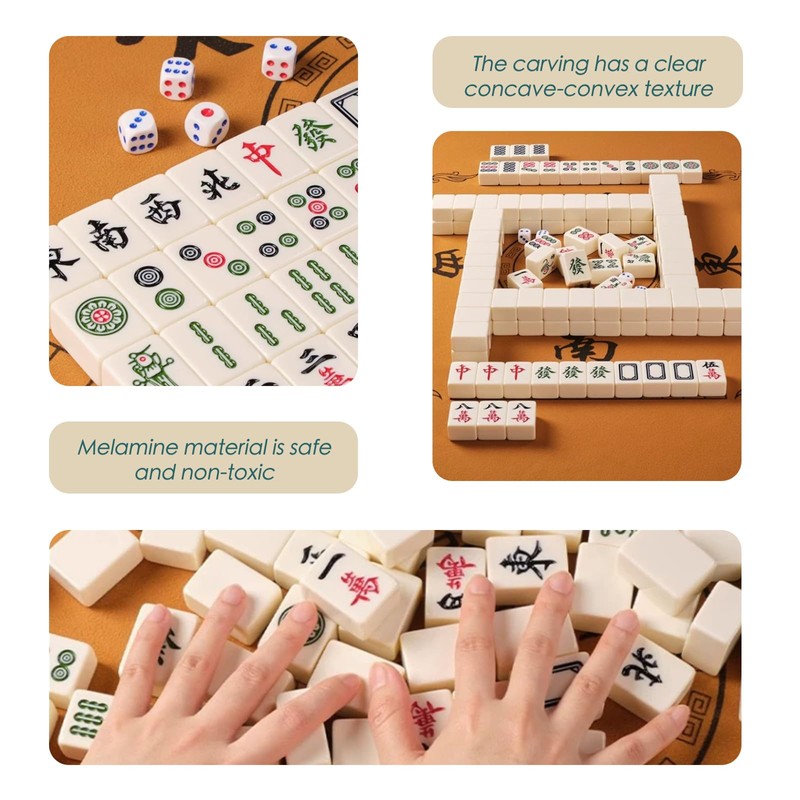 SEAMEW Professional Traditional Chinese Mahjong Set 中式麻將 - 30mm 146