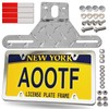 Aootf Trailer License Plate Bracket Holder- Truck/RVs/Boats Aluminum Car Tag