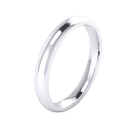 Unisex Sterling Silver 3mm Super Heavy Court Shape Polished Wedding Ring (R)