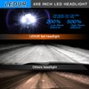 LEDUR 4x6 LED Headlights DOT Approved 4pcs With Turn Signal