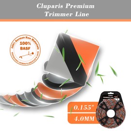 Cluparis 151-Feet Super Heavy Duty Trimmer Line .155-Inch-by-1-Pound Twist Pro Trimmer Line Bulk 3-Component Tri-Extrusion Weed Eater String with Super Line Cutter