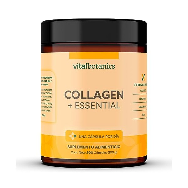 Condroitina Glucosamina, MSM y Colgeno. Con 200 cpsulas de 500mg