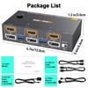 HDMI DP2.1 KVM Switch 2 Monitors 2 Computers, 8K@60Hz/4K@144Hz KVM