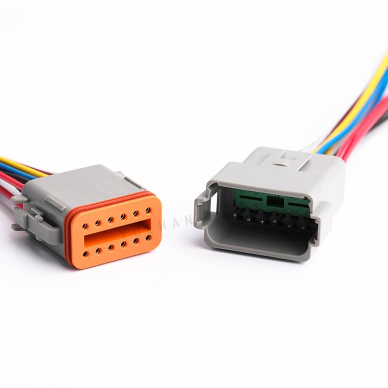 Deutsch 2,3,4,6,8,12 Pin Electrical Wire Connector Plugs With Cable DT02