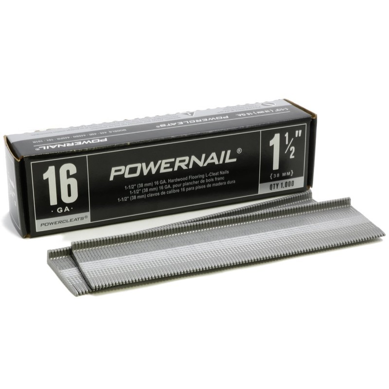 POWERNAIL 1-1/2 Inch x 16-Gauge Powercleats Hardwood Flooring Nails (1000-Pack)