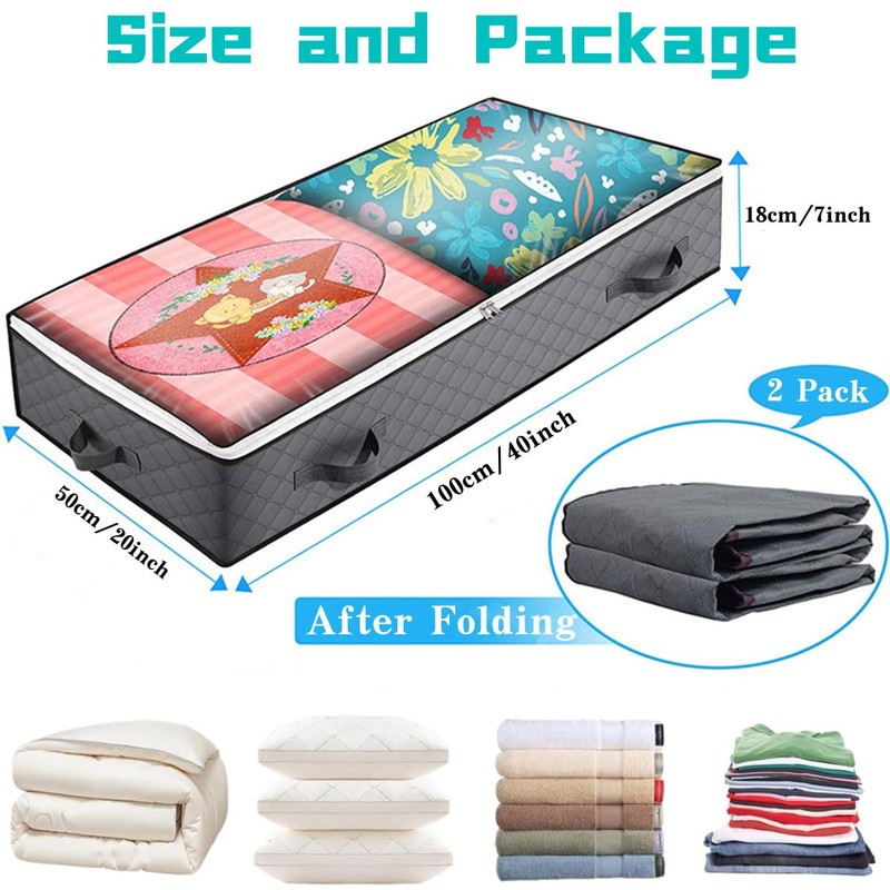 Coyanyu Pack of 2 90 L Underbed Storage Box with