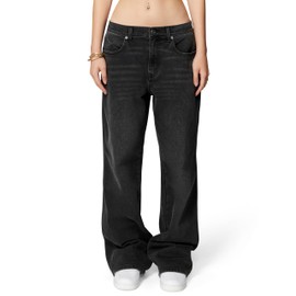 florence by mills Women's Boyfriend Jean, Black Wash, 16