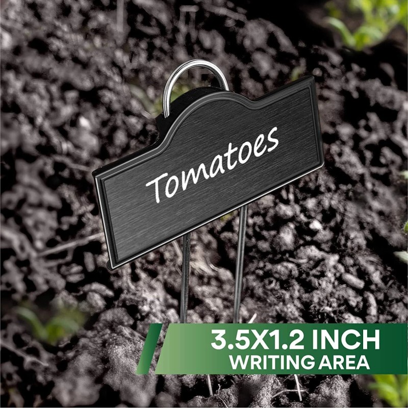 ELEMAKE 25Pack Metal Plant Labels Weatherproof Stainless Steel304 Garden Markers