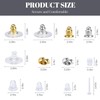 12 Styles Silicone Earring Backs for Studs/Droopy Ears/Heavy Earring, Clear