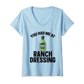 Womens Ranch Dressing Powder Packets Cup Bottle Ranch Seasoning V-Neck T-Shirt