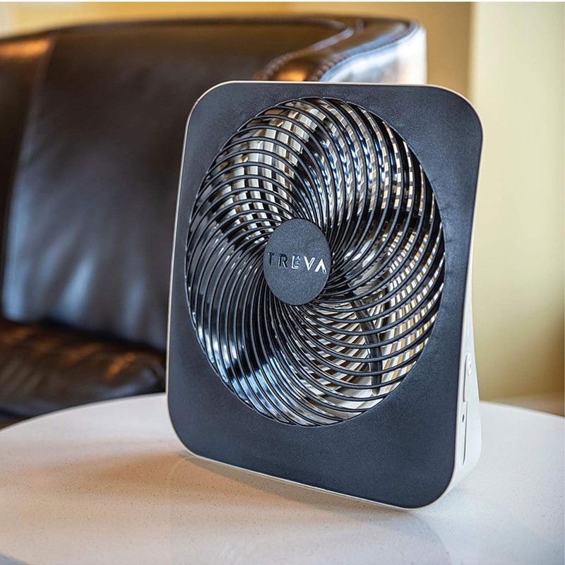 Treva 10-Inch Portable Fan, Powered by Battery and/or AC Adapter