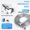 Klabb Adjustable Handheld Shower Head Holder and 79 Inch Hose,Premium