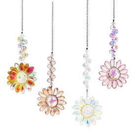 BRITIVIVE Crystal Sun Catcher, Pack of 4, Suncatcher, Window Suncatcher, Craft Suncatcher, Crystal Light Catcher for Home, Office, Garden, Outdoor Decoration