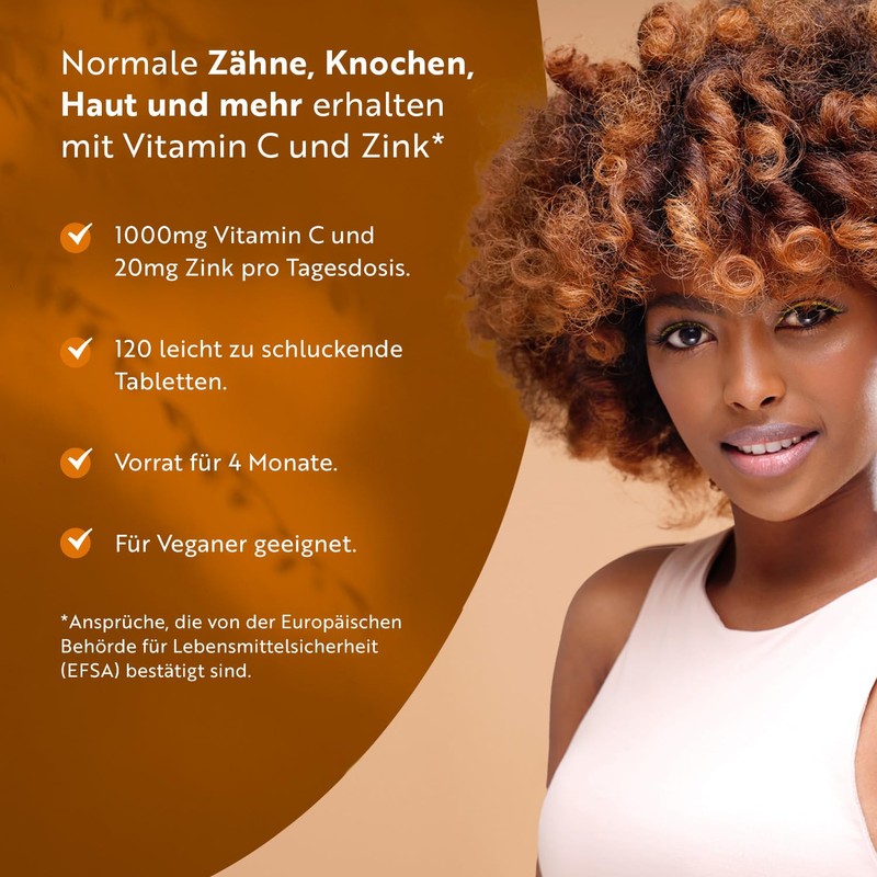 Vitamin C & Zinc - 120 Tablets - High Dose