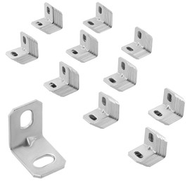 KOTARBAU Set of 100 Adjustment Angle 25 x 25 x 18 mm Bezel Angle Connector Euro Angle Slotted Hole Regulating Opening Beading Wood Connector Mounting Bracket