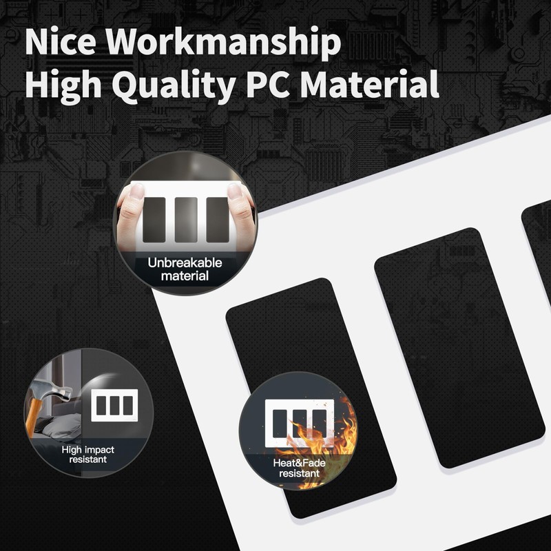 Wall Plates Kit, Electrical Light Switch Covers (3 Gang White)