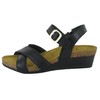 NAOT Footwear Women's Throne Sandal Soft Black Leather - 8
