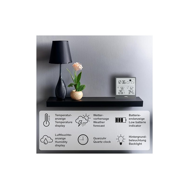 techno line WS 9138 Weather Station with Outdoor Sensor -