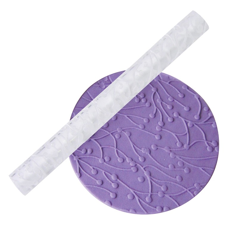JEM Plum Roller Textured Rolling Pin,Short