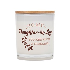 Elanze Designs to My Daughter-in-Law You are Such A Blessing 11.5 Ounce Pure Soy Wax Jar Candle, White Tea Scent