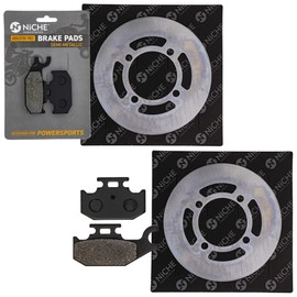 NICHE Front Brake Rotor Pad Semi Metallic Kit For Suzuki King Quad 400 59100-31860 59100-31880 59100-31850 59211-38F20