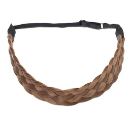 Fashion Hair Extensions Braided Headband Hair Braid Hair Band Thick Chunky Plaited Hairband Accessory Costume Hairpiece For Women Girls Mediuml-1" Light Brown