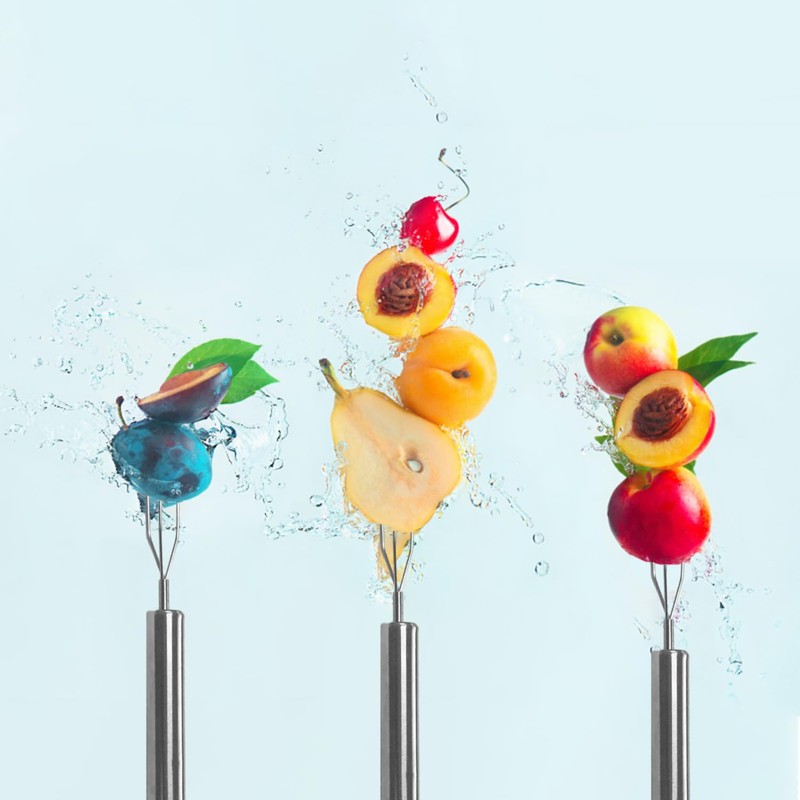 4 Pieces Stainless Steel Potato Fork, Fruit and Vegetable Fork,