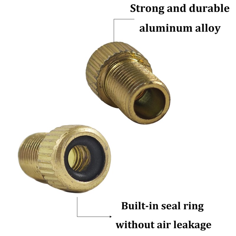 Runseaway 5Pcs Presta to Schrader Valve Adapter, Brass Presta Valve