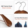 TOPIA HANGER Wide Shoulder Wooden Hangers, Suit Hangers with Non