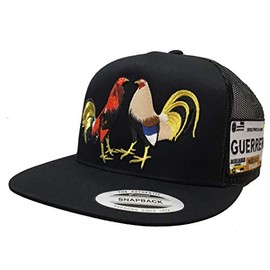 Dos gallos con la placa de Guerrero Black al lado hat Black mesh