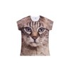 Girls Cat Tabby Brown Short Pyjamas Paw Print (9-10 Years)