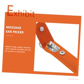 OATIPHO 2Sets Stainless Steel Ear Picks with Ergonomic Handle and Spiral Massage Design Portable Earwax Removal Tool Kit with Storage Bag for Safe and Ear Cleaning