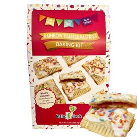 Little GF Chefs Gluten Free, Kids DIY Rainbow Toaster Hearts Pastries Baking Kit, Gluten Free Certified, Allergy Friendly, Craft Xmas, Holiday Activity, Dairy, Artificial Dyes & Nut Free Vegan Non GMO