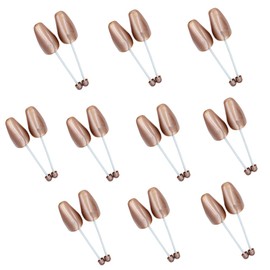 EchoDone 10 Pairs Plastic Shoe Tree Stretcher Shaper for Men Brown Color（Spring Coil Design）