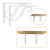 Acrux7 4 Pack White Shelf Brackets 7.5x5.5 Inch, White Decorative
