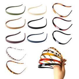 11 Stück Haarband, Kein Kopfschmerz Haarreif Flex-Haarreifen Ohne Druck Kunststoff Einfach Stirnbänder Rutschfest mit Zähnen Damen & Herren Druckfreier Haarreif für Brillenträger