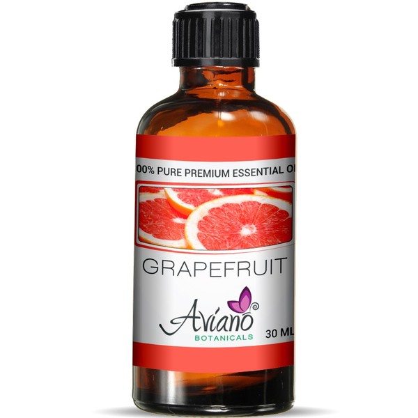 Grapefruit Essential Oil - 100% Pure Blue Diamond Therapeutic Grade by Aviano Botanicals (30 ml)
