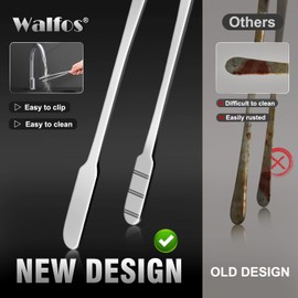 Walfos Kitchen Tweezers - Cooking Tweezers Tongs, 8", 10" & 12" Professional Chef Stainless Steel Tweezers for Cooking, Roasting, Dessert, BBQ, Decorating Dishes and Serving, Set of 3