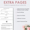 Elegant Password Book with Alphabetical Tabs - Hardcover Password Book