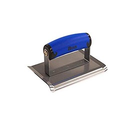 Bon 62-344 6-Inch by 4-Inch Stainless Steel Curved End Concrete Edger with 3/8-Inch Radius and 1/2-Inch Depth Comfort Grip Handle