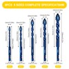 Upgraded 8 Pcs Serrated Masonry Drill Bit Set, 6-14mm (1/4