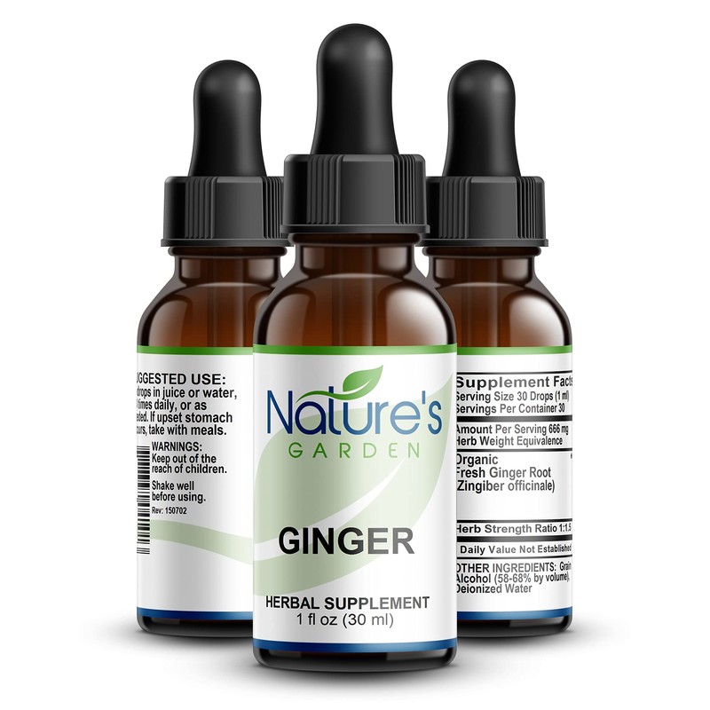 NATURE'S GARDEN ESSENTIALS Ginger - 1 oz Liquid Single Herb
