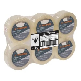 Cinta De Empaque Transparente 150m Truper 12557 (6 Piezas)                                                                                            