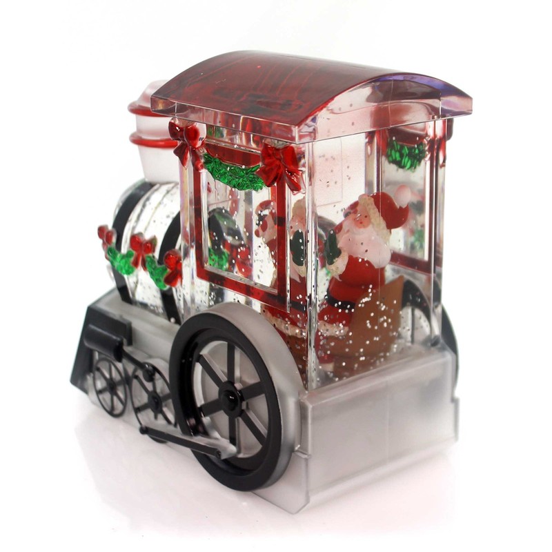 Roman Confetti Santa Claus Train LED Light-up 6 x 7