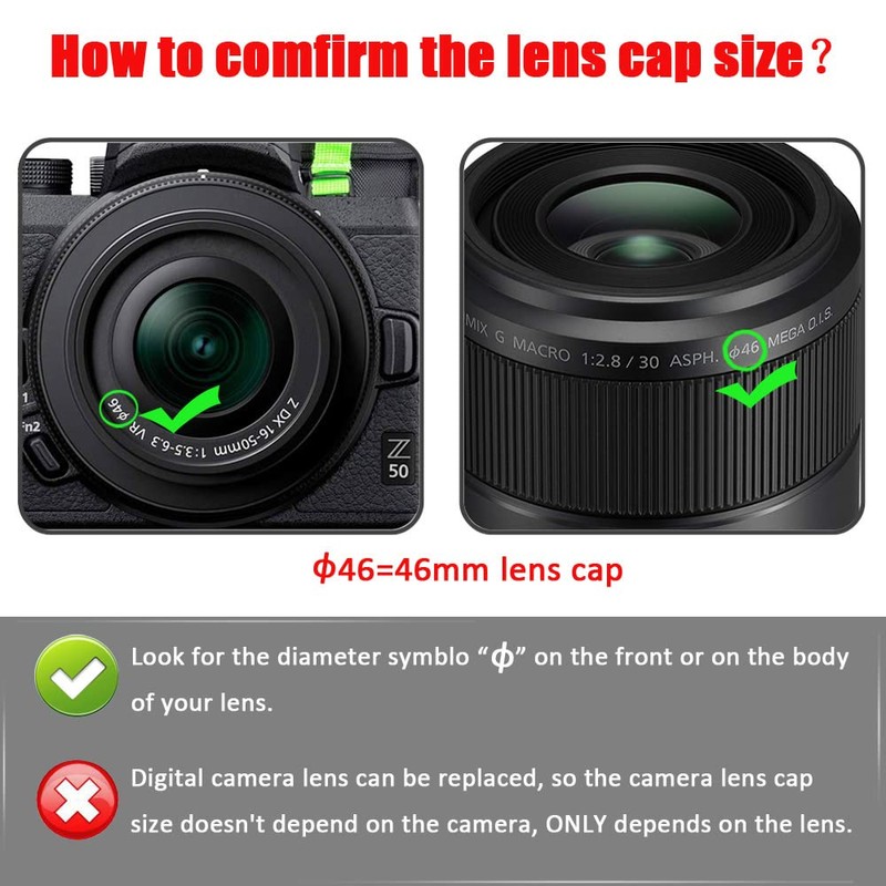 PreNexusFRYC 46mm Snap-On Lens Cap for Nikkor Z DX 16-50mm