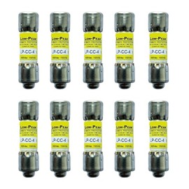 10-Pack New LP-CC-4 LP-CC-4A LP-CC 4A 600Vac Time Delay Fuse,LP-CC-4A Current Limiting Class CC Rejection Cartridge Fuses