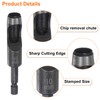 sourcing map 2pcs 10mm,12mm Leather Hollow Hole Punch 1/4" Hex