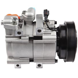 cciyu Air Conditioning Compressor Compatible for Hyundai Santa Fe 2.7L 2001-2006 Replaces AC Compressor for Car